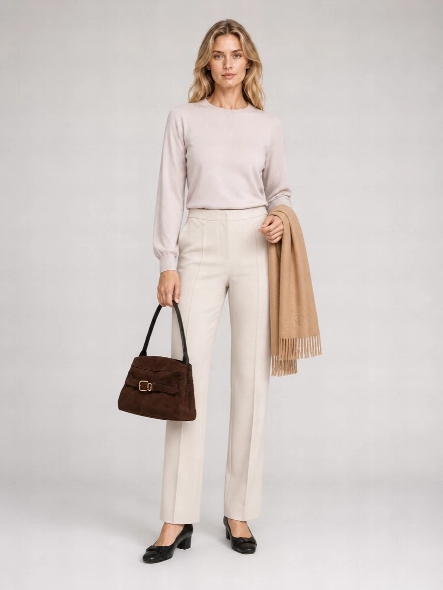S Max Mara Cashmere Wool Crewneck Sweater
