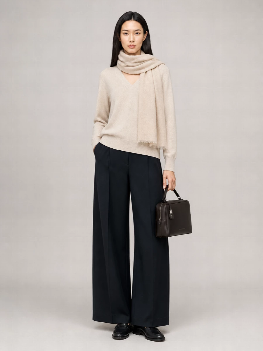 Brunello Cucinelli Silk Wide-Leg Loungewear Trousers
