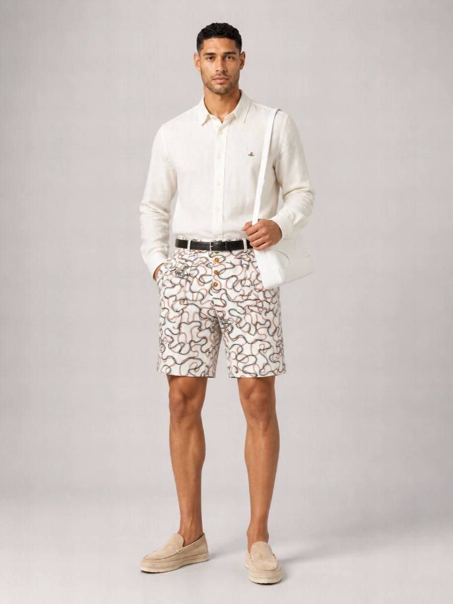 Vivienne Westwood Printed Cotton Bermuda Shorts
