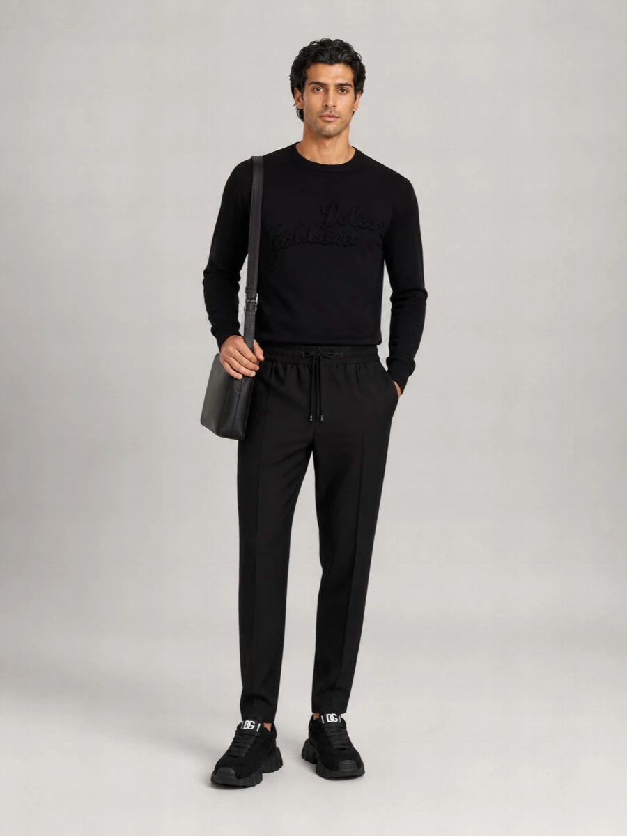 Dolce&Gabbana Calf Leather Athletic Low-Top Sneakers