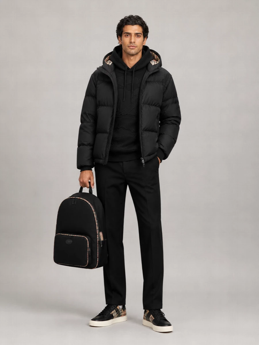 Burberry Detachable Sleeve Hooded Puffer Jacket