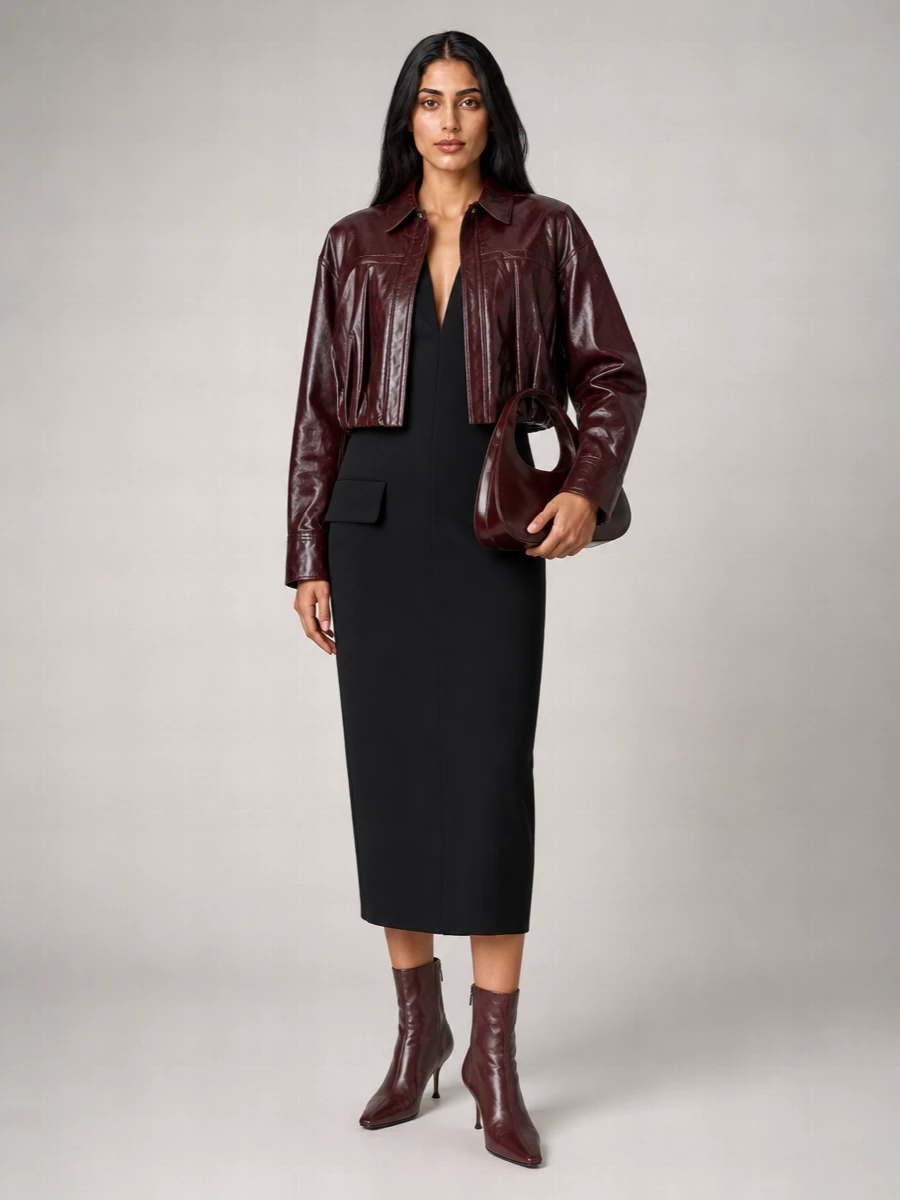 Sportmax lamb leather coat