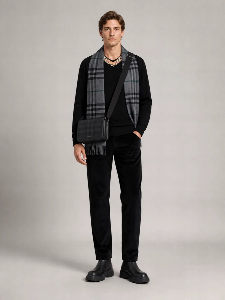 Burberry Merino Wool V-Neck Regular-Fit Jumper