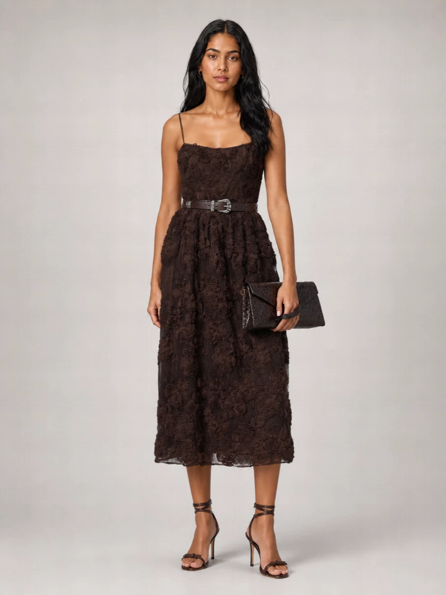 Rotate Floral Midi Dress