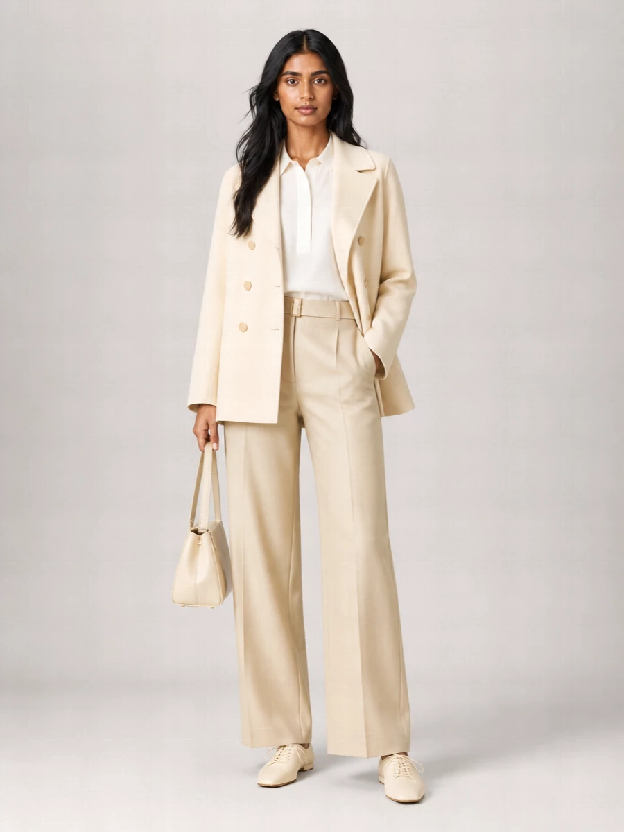 S Max Mara Wool Double-Breasted Coat