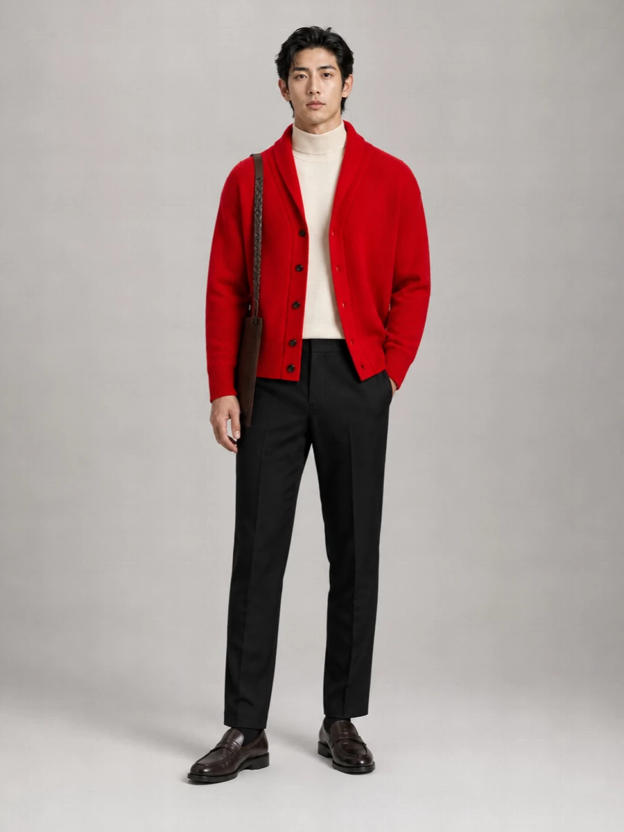 Jacquemus cashmere-blend ribbed shawl-collar cardigan