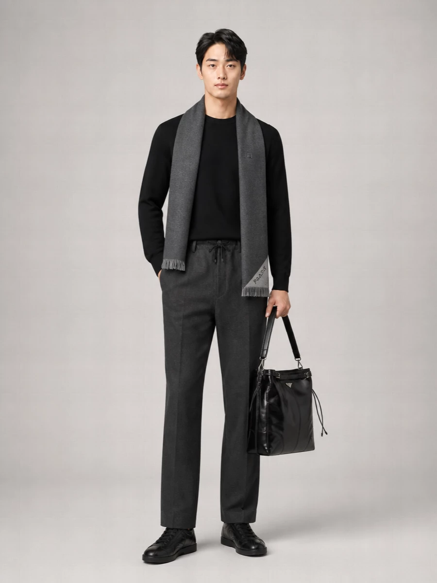 Acne Studios Ribbed Crewneck Long-Sleeve T-Shirt
