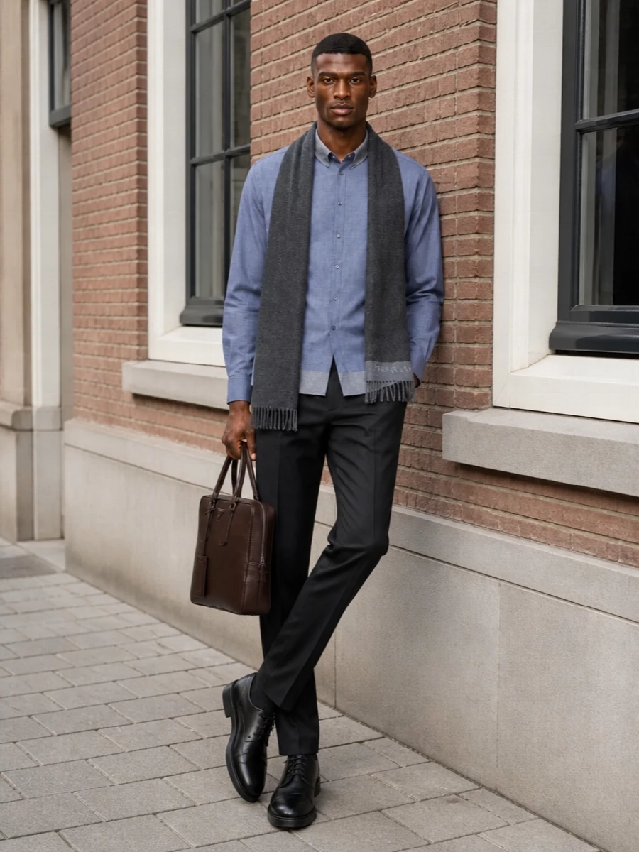 Maison margiela shirt prada charcoal trousers