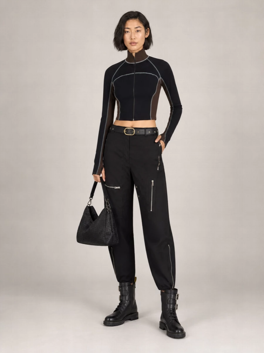 Fendi parachute canvas barrel-leg cargo pants