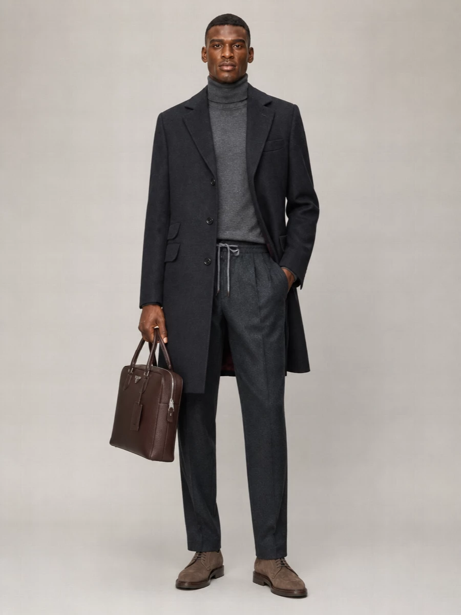 Brunello Cucinelli Cashmere Single-Breasted Coat