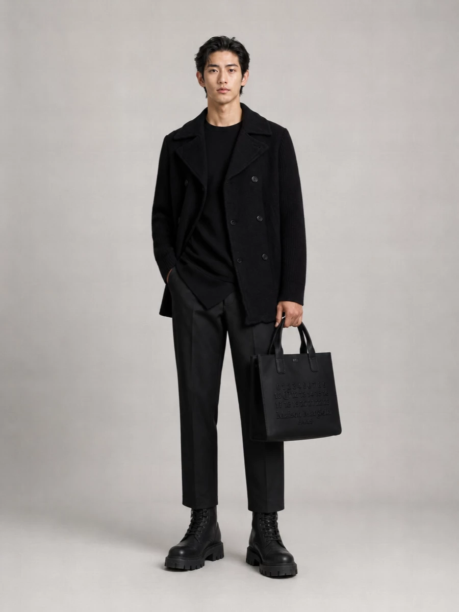 Comme Des Garçons Wool Double-Breasted Coat