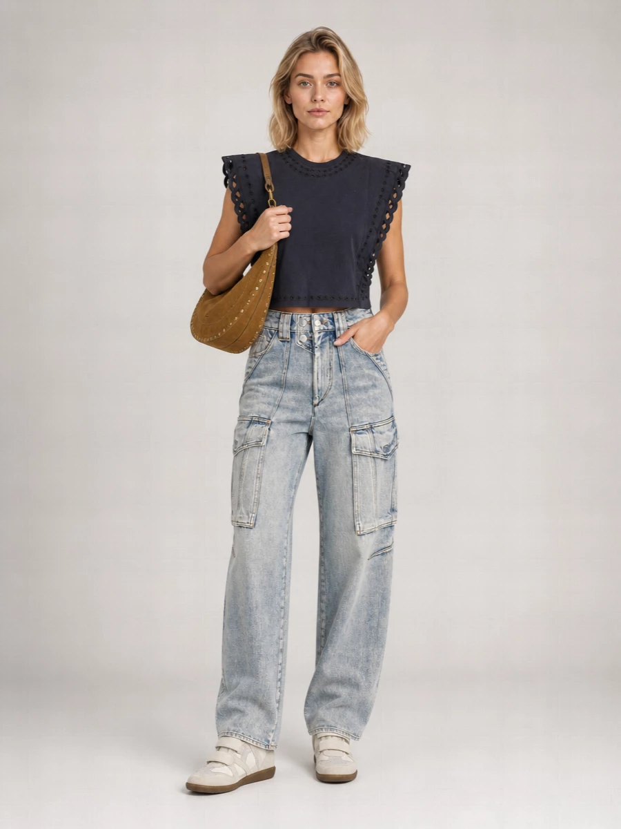 Isabel Marant Oskan Soft Suede Shoulder Bag