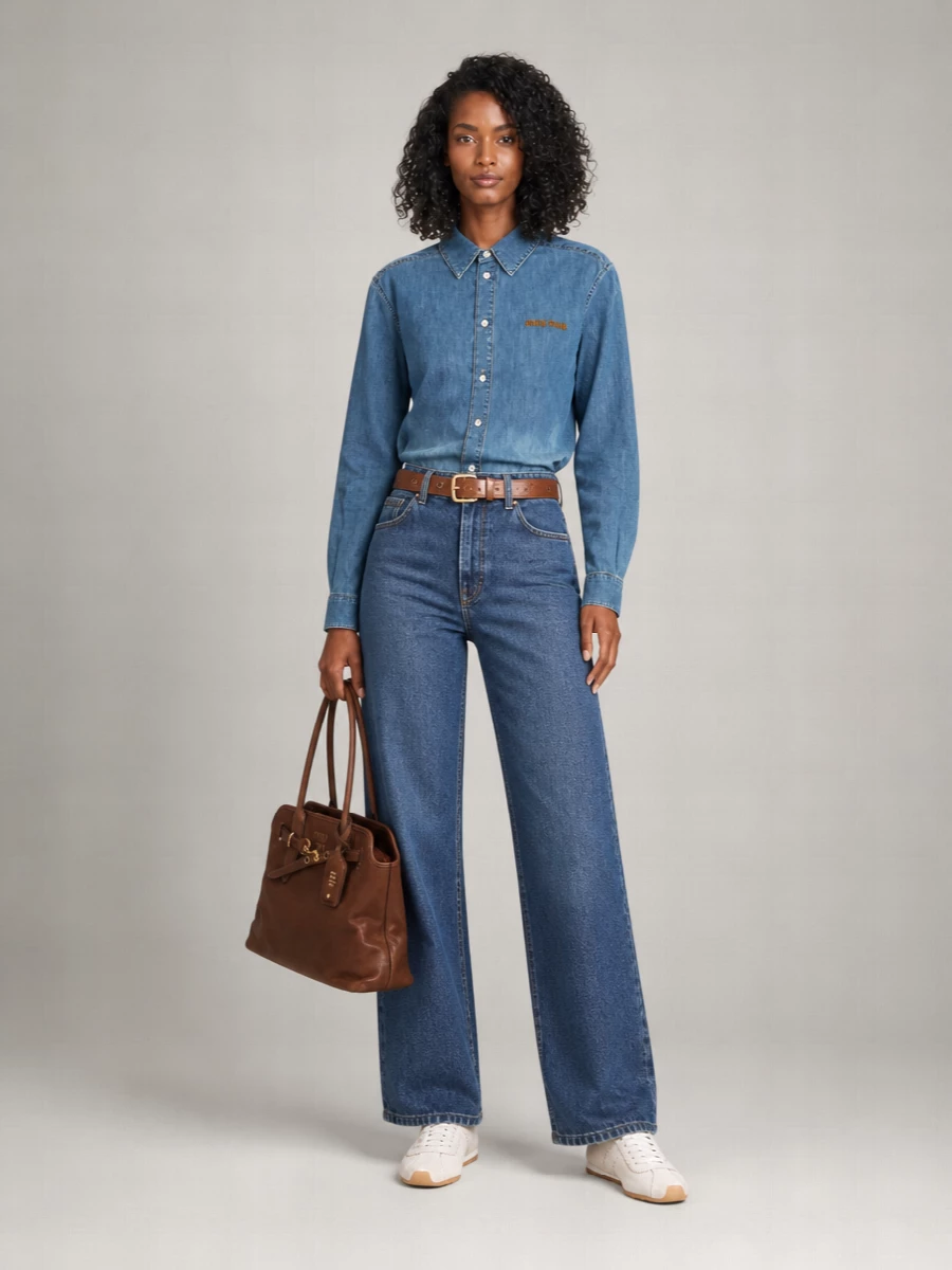 Miu Miu Chambray Denim Shirt
