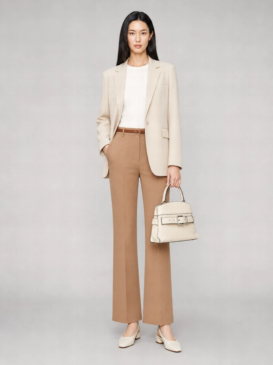 S Max Mara High-Rise Slim-Fit Flared Suit Trousers