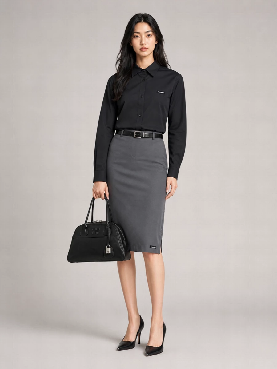 Miu Miu stretch poplin straight-fit shirt