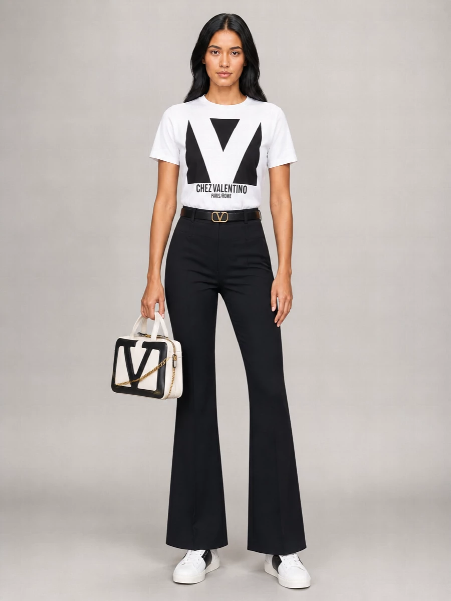 Valentino Cotton Printed T-Shirt