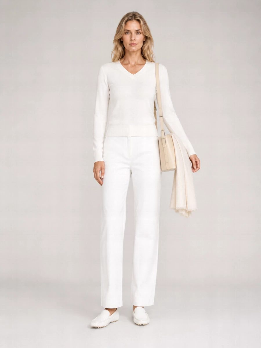Herno Ribbed V-Neck Relaxed-Fit Jumper