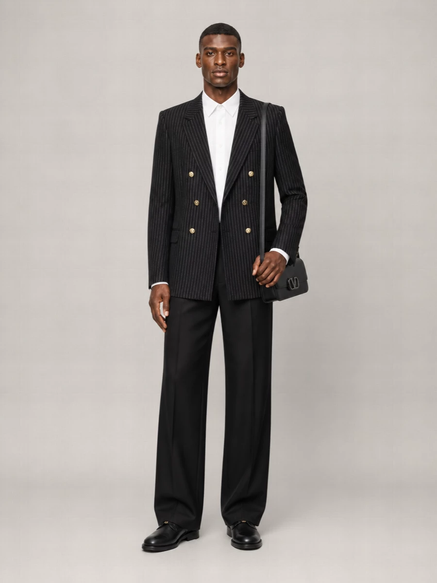 Valentino Garavani Embroidered Wool Silk Blazer