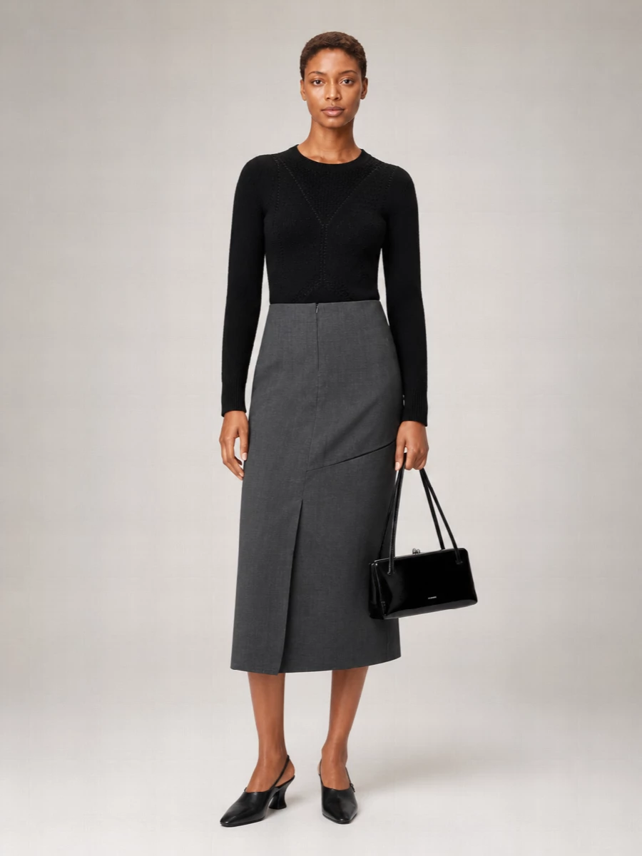 Jil Sander Ribbed Wool Blend Jumper