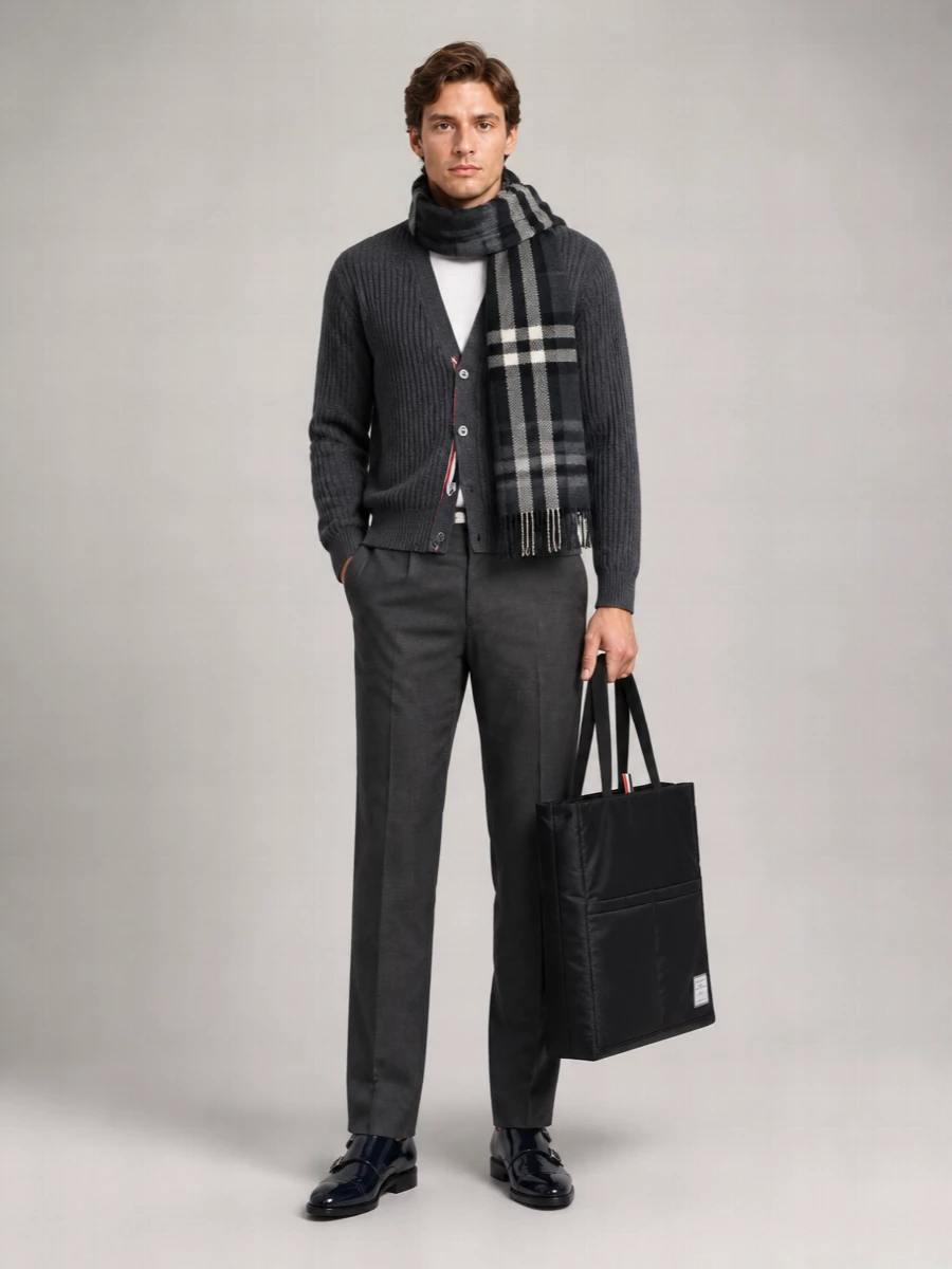 Thom Browne Cashmere Crewneck Jacket
