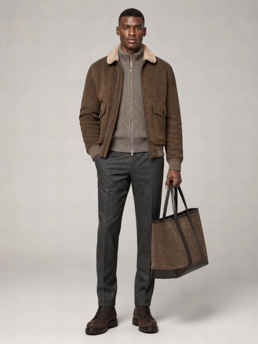 Moorer Shearling Bomber Jacket
