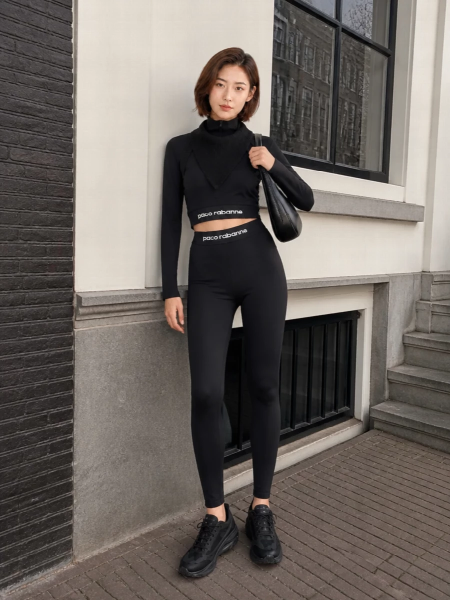 Paco rabanne black set coperni bag runners