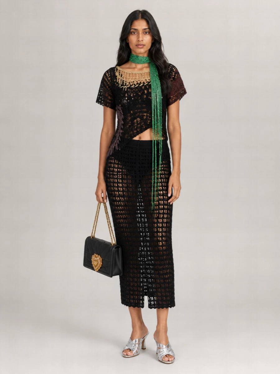 Dries Van Noten Cotton Crochet Top