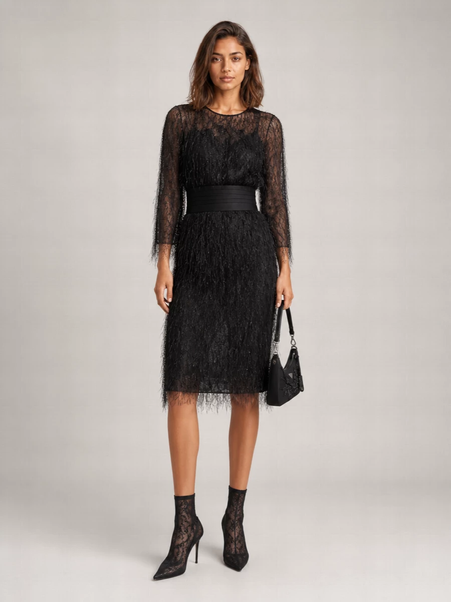 Lanvin Silk Knee-Length Dress