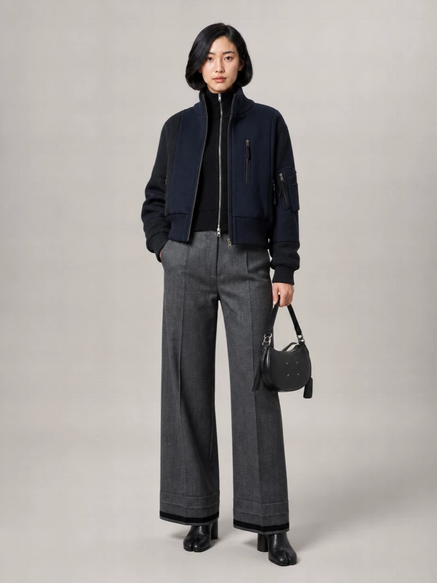 Maison Margiela Virgin Wool Reversible Quilted Bomber Jacket