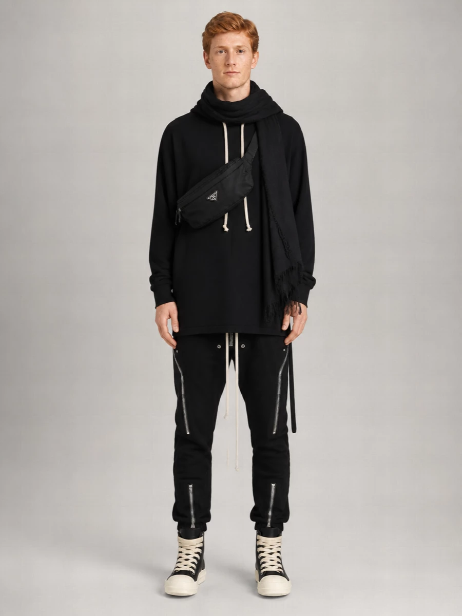 Rick Owens Cotton Straight-Leg Trousers
