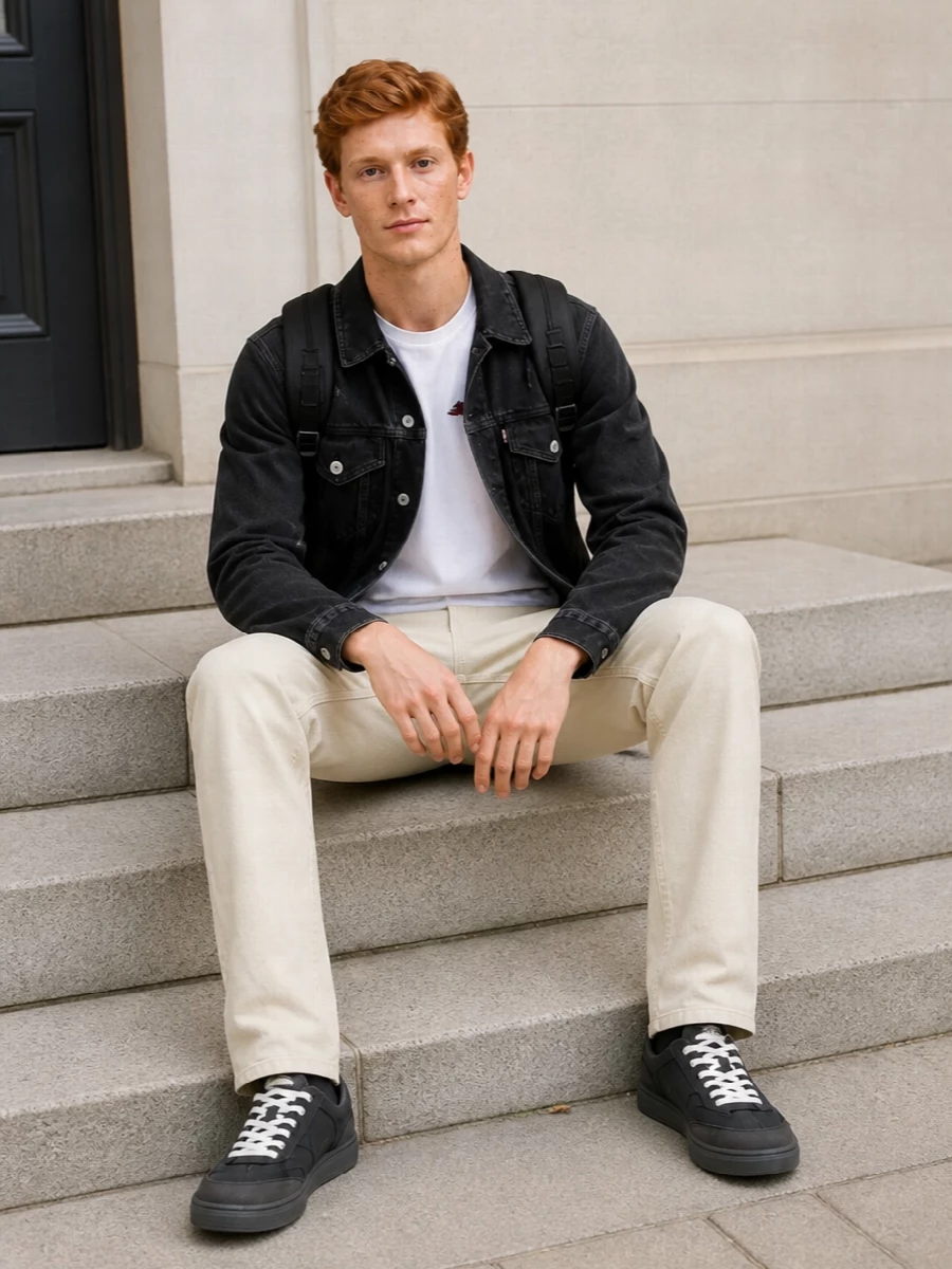 Icecream denim jacket carhartt pants arigato sneakers