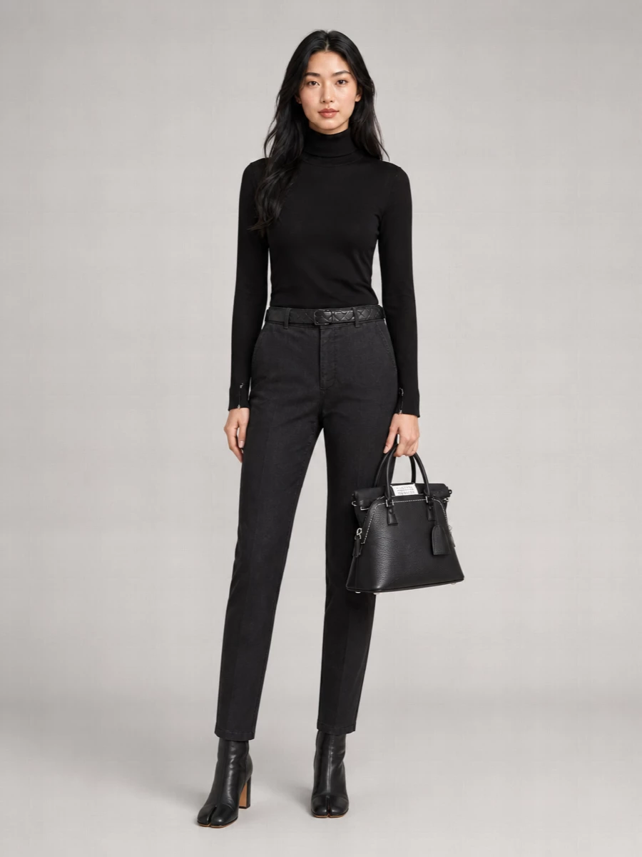 Maison Margiela Cotton Wide-Leg Straight Trousers