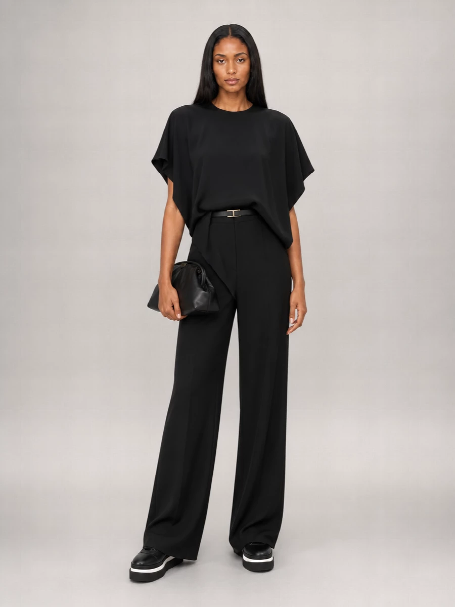 Stella Mccartney Wool Flared Tailored Trousers