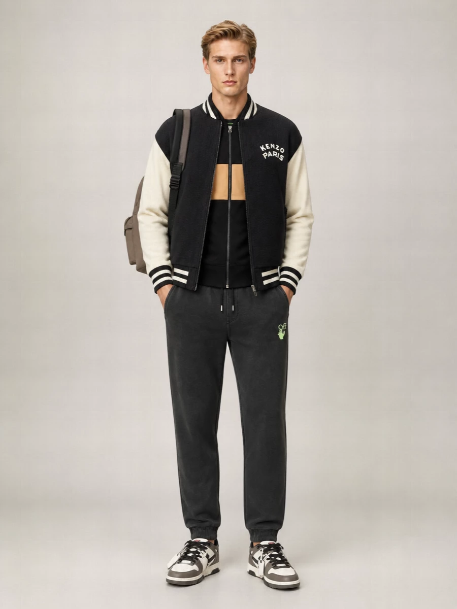 Off-White Leather Low-Top Sneakers