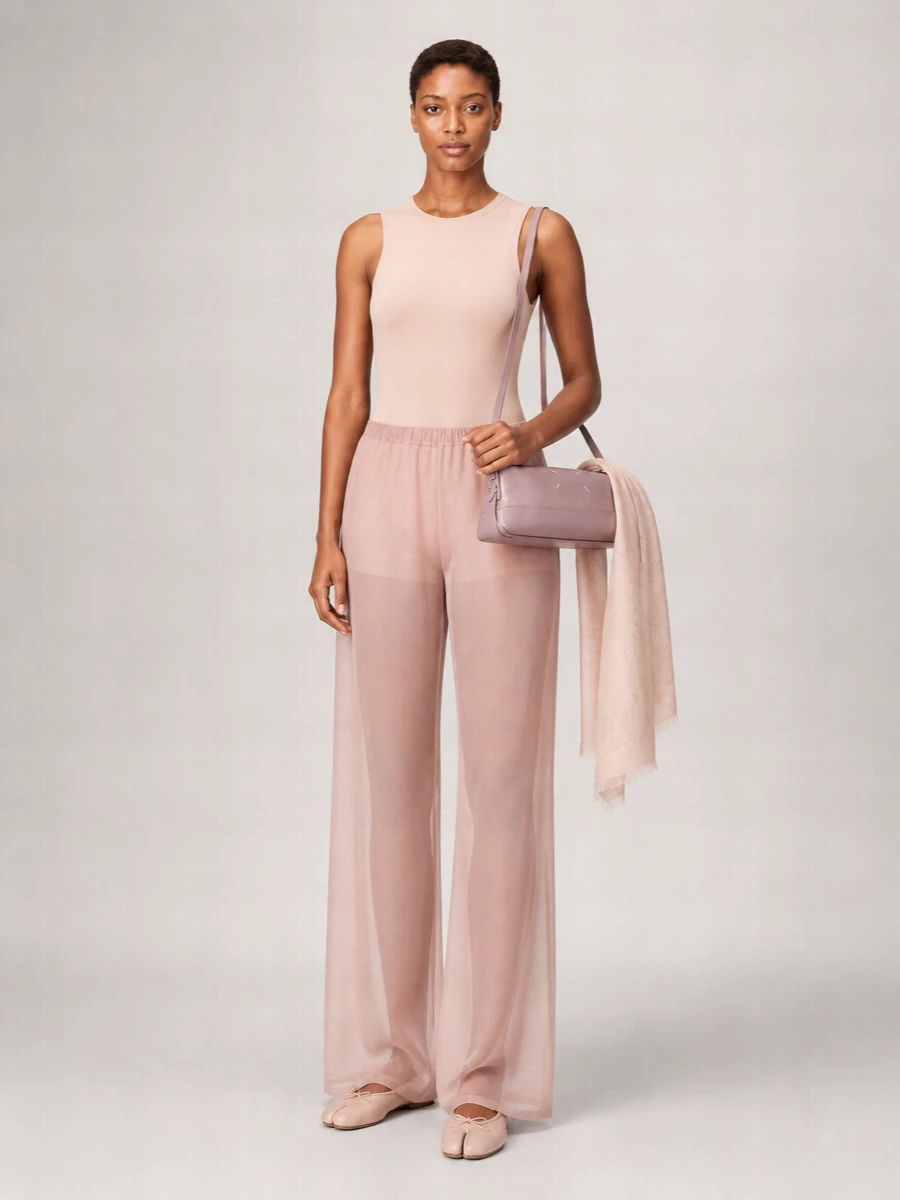 Maison Margiela Wide-Leg Viscose Jersey Trousers