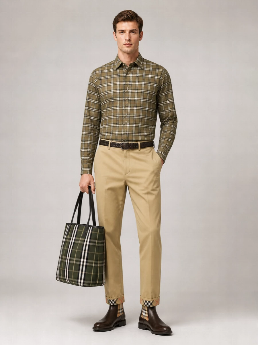 Burberry Cotton Straight-Leg Trousers