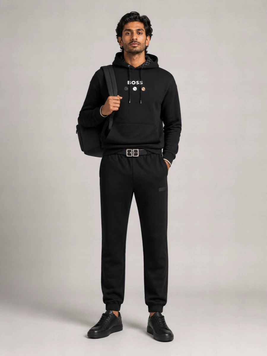 Boss Cotton Hooded Sweatshirt