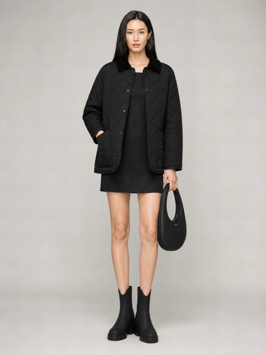 Burberry Quilted Single-Breasted Jacket