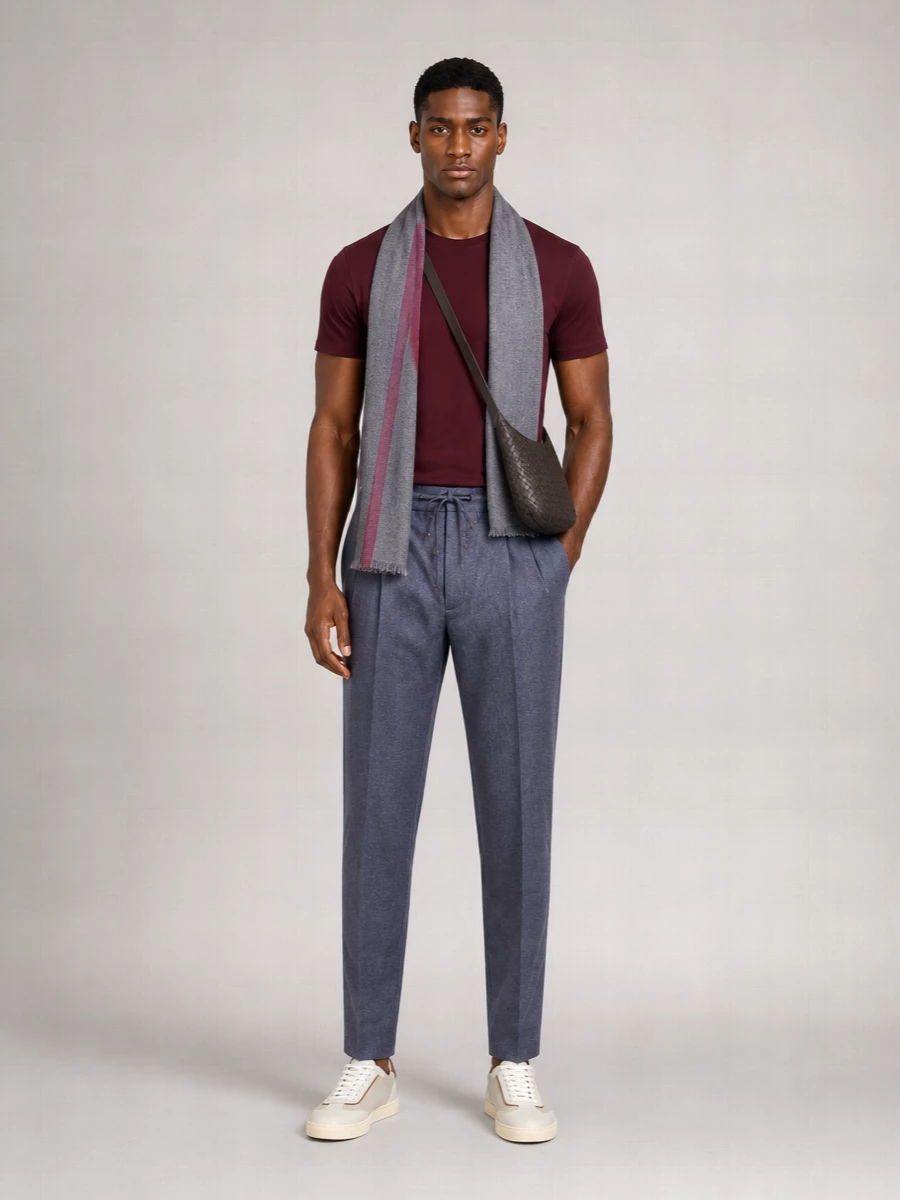 Brunello Cucinelli Cotton Double Layer Short Sleeve T-Shirt
