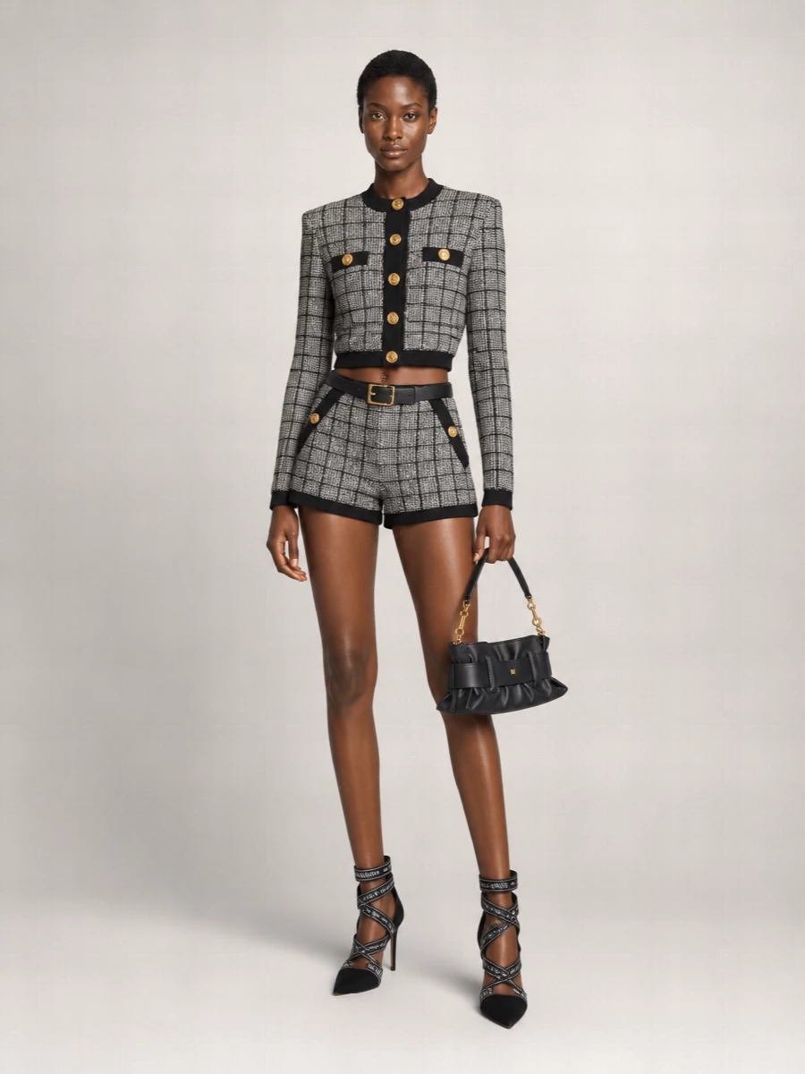 Balmain Tweed Tailored Shorts