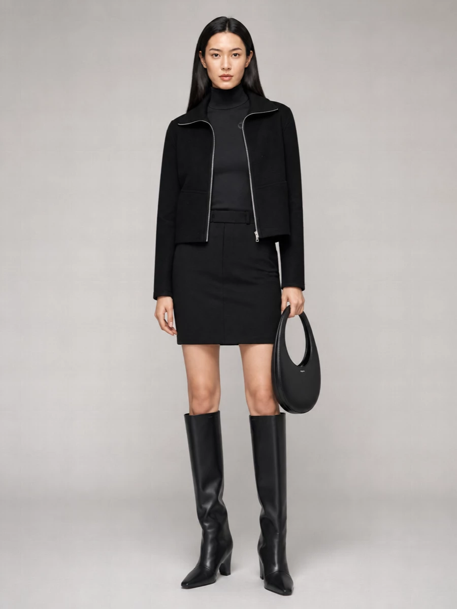 Semicouture Virgin Wool Fitted Jacket