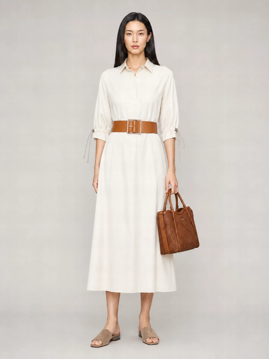 Max Mara Cotton Oversized Midi Shirt Dress