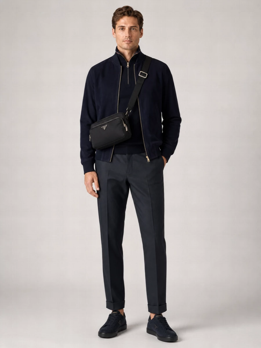 Paul Smith Suede Leather Single Breasted Coat