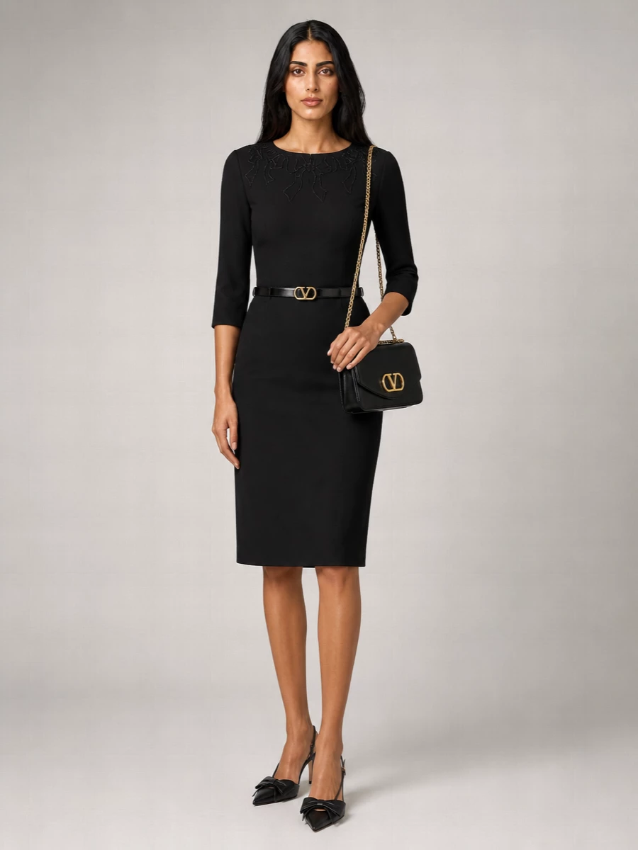 Valentino Garavani Silk Knee-Length Dress