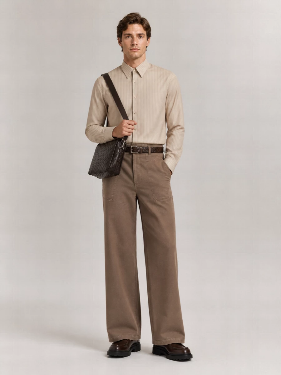 Dries Van Noten Cotton Wide-Leg Trousers