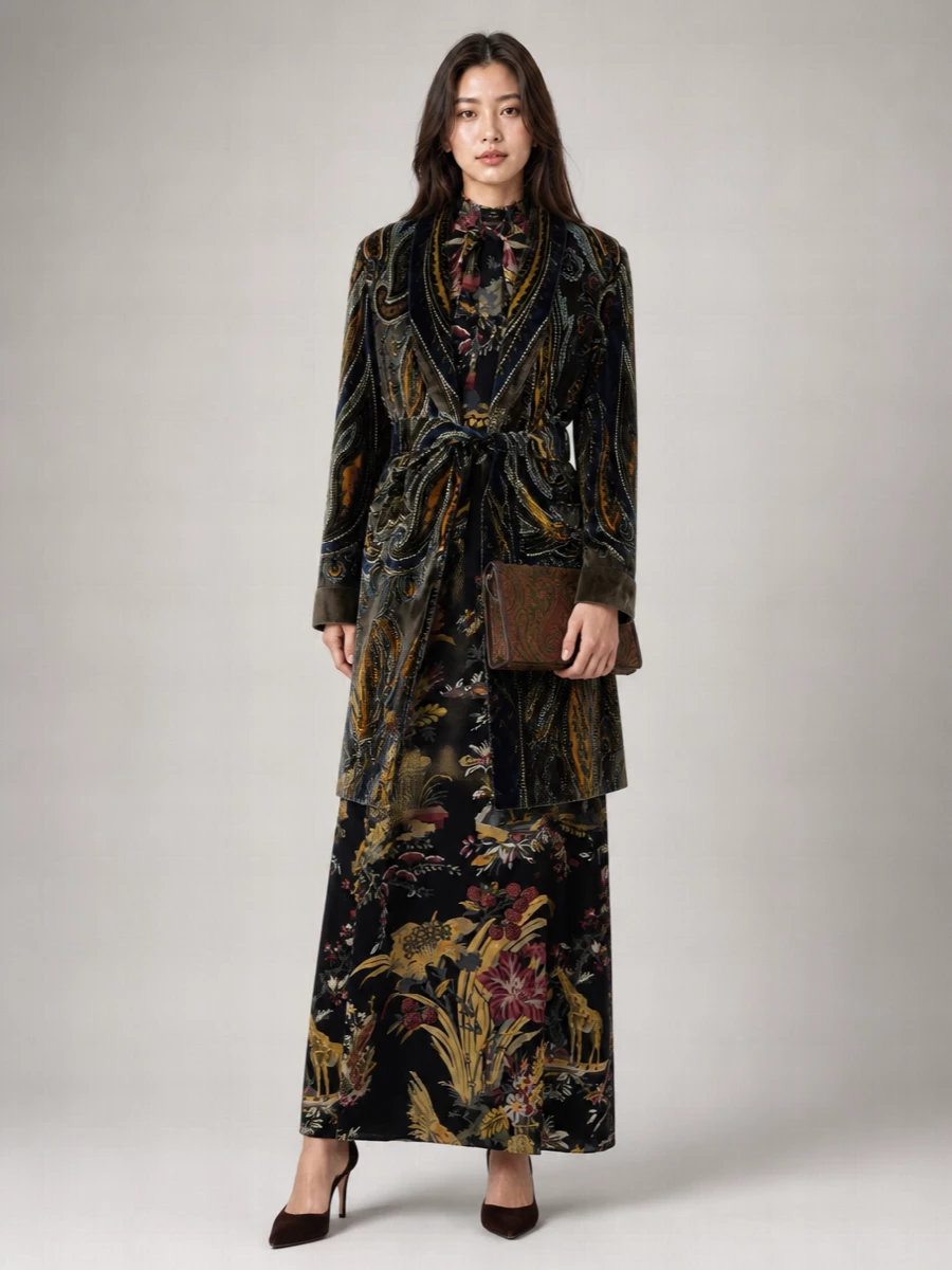 Etro Medium Jacquard Clutch Bag