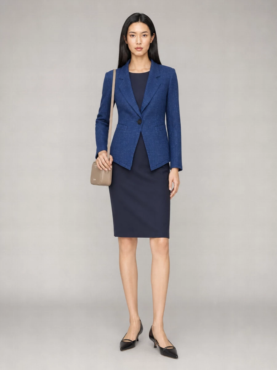 Emporio Armani Linen Single-Breasted Blazer