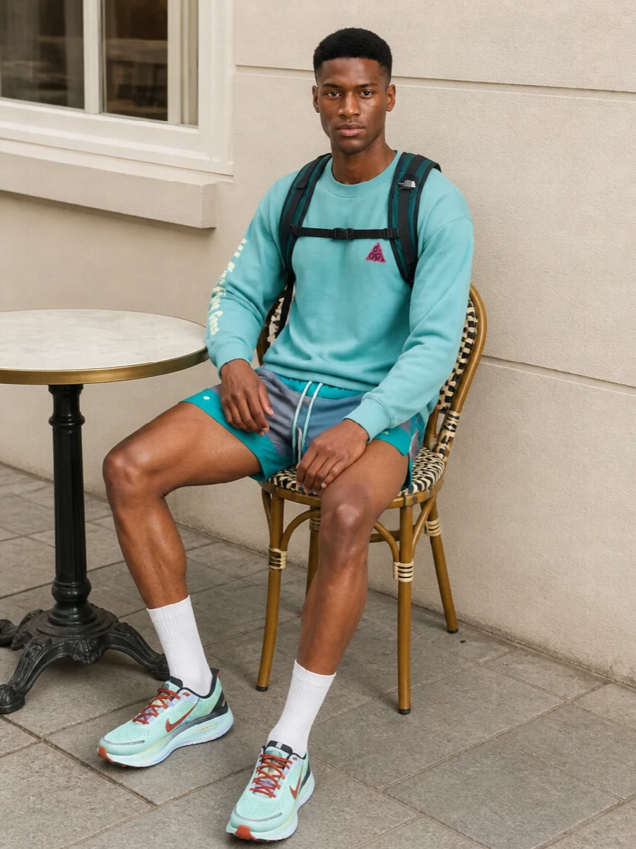 Nike teal running outfit acg sweatshirt