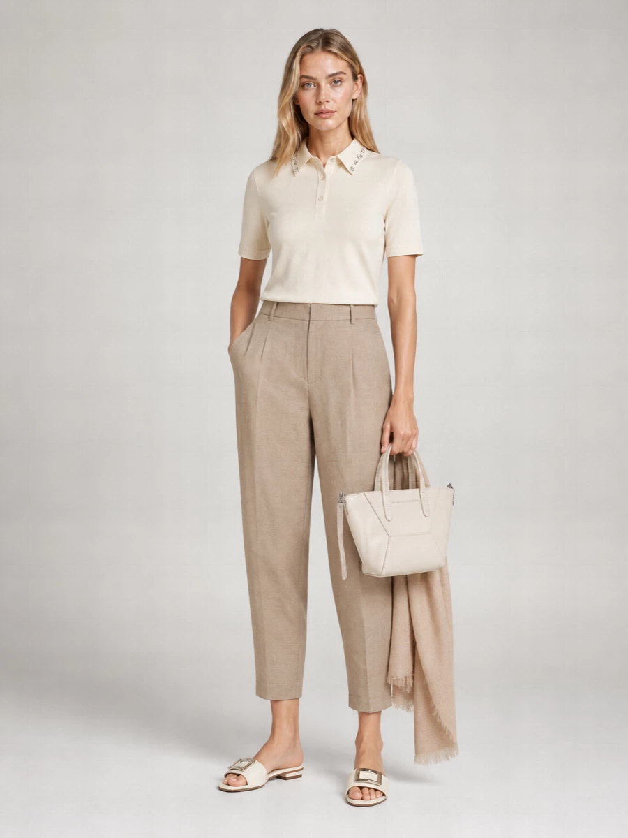 Fabiana Filippi Cotton Crystal-Embellished Polo Shirt