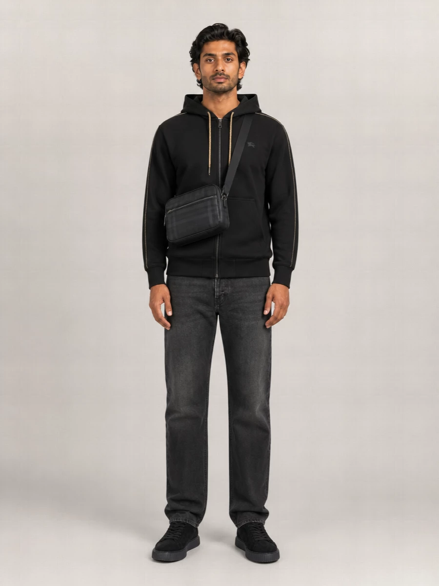 Burberry Scott Zip-Up Cotton Hoodie